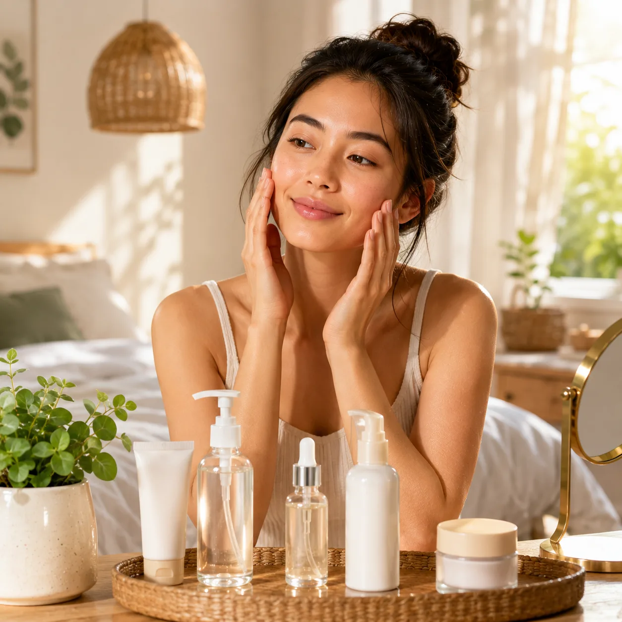 Daily skincare routine for beginners with morning and night essentials - cover